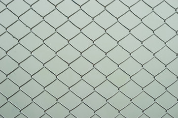Metal wire fence protection chainlink background