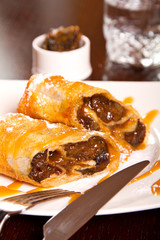 Plum dessert roll