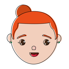 old woman icon over white background vector illustration