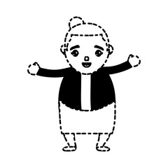 old woman icon over white background vector illustration