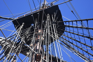 Fototapeta premium rigging tall ship