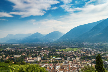 Fototapeta premium beautiful view of the city of Merano (Meran), Italy