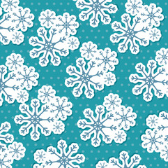 merry christmas snowflake seamless pattern