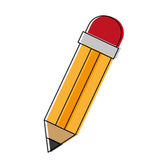 pencil icon over white background vector illustration