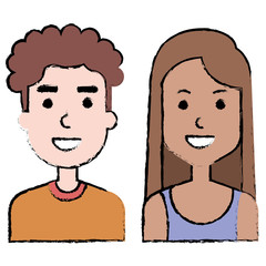 lovers couple avatars characters