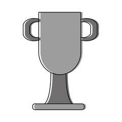 trophy icon over white background vector illustration