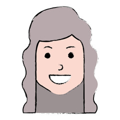 beautiful woman head avatar character