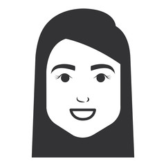 beautiful woman head avatar character