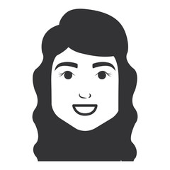 beautiful woman head avatar character