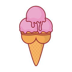 ice cream icon over white background colorful design vector illustration