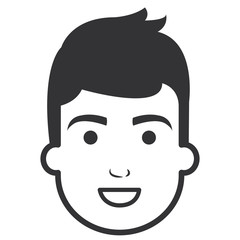 young man head avatar character