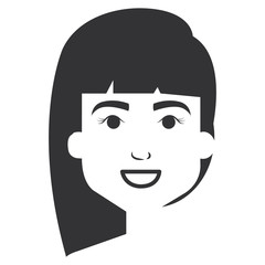 beautiful woman head avatar character