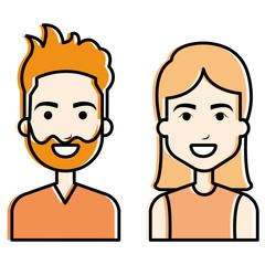 lovers couple avatars characters