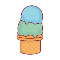 ice cream icon over white background colorful design vector illustration