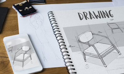 Tools and materials used for fashion designing