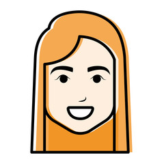 beautiful woman head avatar character