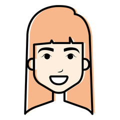 Fototapeta premium beautiful woman head avatar character