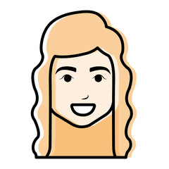 beautiful woman head avatar character