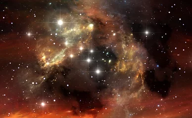 Weltraumhintergrund mit Nebel und Sternen © Peter Jurik