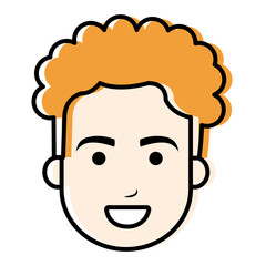 young man head avatar character