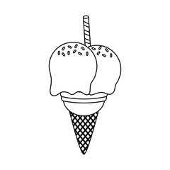 ice cream icon over white background vector illustration