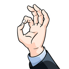 Illustration Businessman hand gesture okey-Vector Illustration