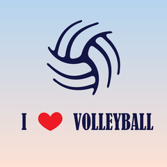 Volleyball love background