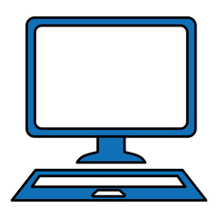 desktop computer isolated icon