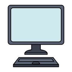 desktop computer isolated icon
