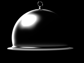 Silver catering dome