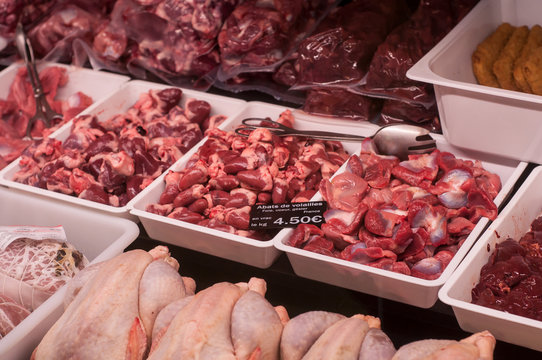 coeurs de volaille au march&eacute;
