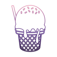 ice cream icon over white background vector illustration