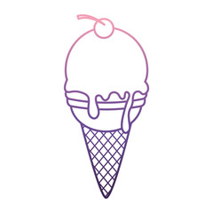 ice cream icon over white background vector illustration