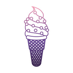 ice cream icon over white background vector illustration