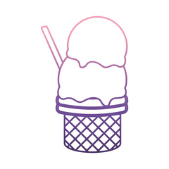 ice cream icon over white background vector illustration