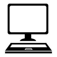 desktop computer isolated icon