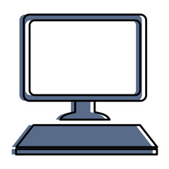 desktop computer isolated icon