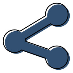 share symbol isolated icon