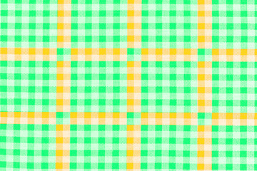 tissu à petits carreaux Vichy jaune et vert 