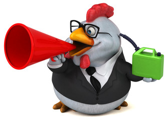 Fun chicken - 3D Illustration