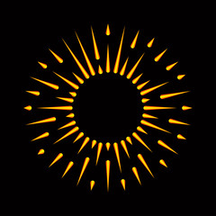 Golden hipster starburst