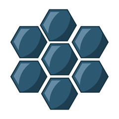 geometric figure icon over white background vector illustration