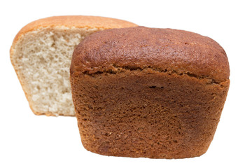 fresh bread on white background