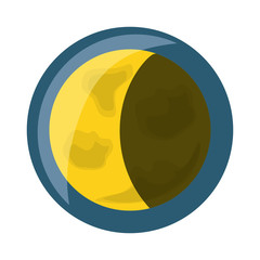 moon icon over white background vector illustration