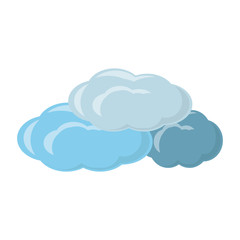 clouds icon over white background vector illustration