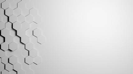 Hexagon Hintergrund mit Wabenmuster an Wand