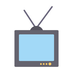 retro television icon over white background vector illustration