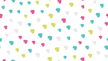 Seamless hearts pattern with white background. Vector repeating texture.