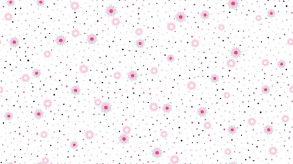 Seamless floral pattern with white background. Vector repeating texture. - 180111396