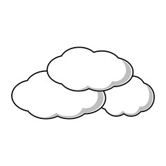 clouds icon over white background vector illustration
